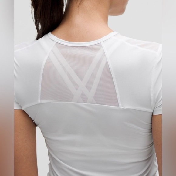 Lululemon Sculpt Cinched Short-Sleeve Shirt in White – Size 14 – NWT - Picture 5 of 5